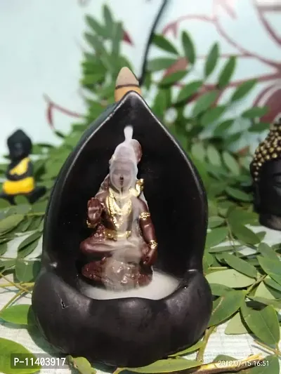 Kalakaari Lord Shiva Smoke Fountain/Shiva Smoke Fountain/Shiv BHOLE Nath Incense Burner/OM Namah SHIVAY Smoke Backflow/Lord Shiva Idols/with 10 Smoke Backflow Scented Cone INCENSES