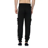 Stylish Black Cotton Blend Solid Regular Fit Regular Track Pants Pack Of 1-thumb2