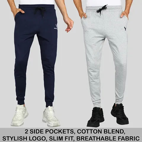 Best Selling Cotton Blend Regular Track Pants For Men 