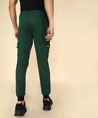 Stylish Green Cotton Blend Solid Regular Fit Regular Track Pants Pack Of 1-thumb2