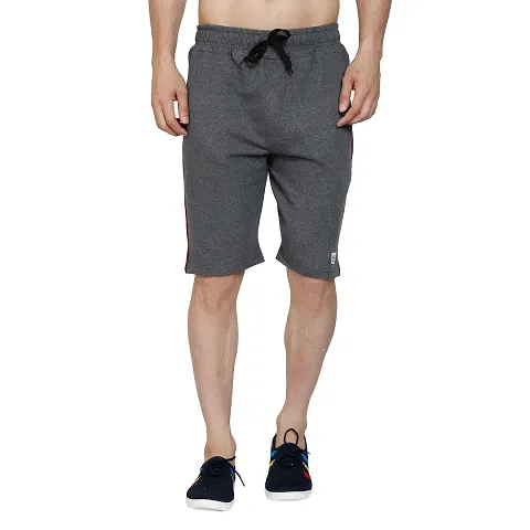 Stylish Fleece Solid Regular Shorts For Men