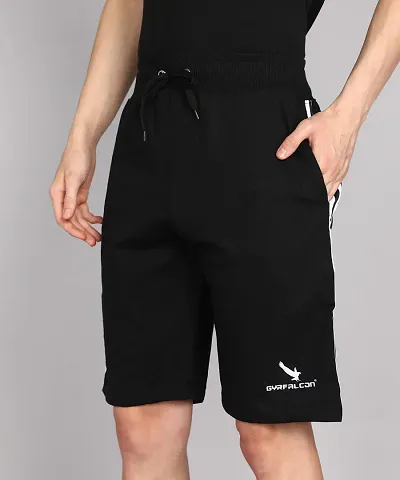 Stylish Fleece Solid Regular Shorts For Men