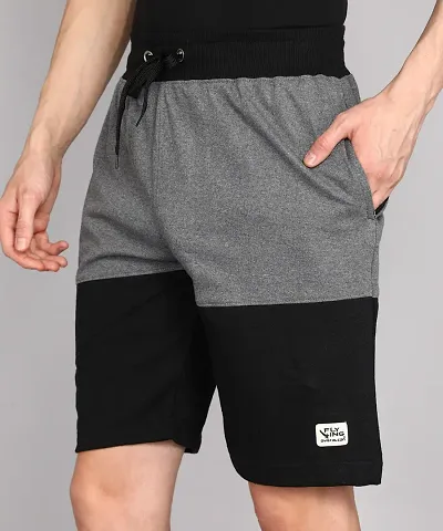 Stylish Fleece Solid Regular Shorts For Men