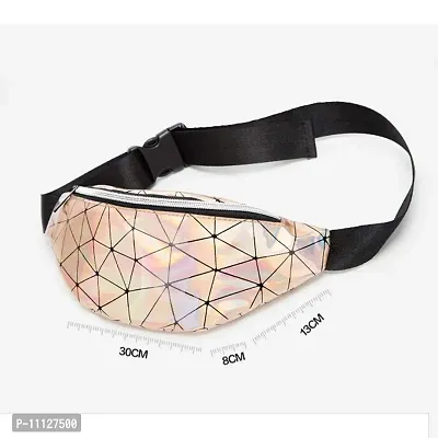 Generies Women Travel Waist Lattice Belt Bags Fanny Pack Holiday Money Belt Wallet Packs PU Pouch Sport Fashion Chest Bag-thumb3