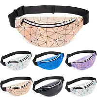 Generies Women Travel Waist Lattice Belt Bags Fanny Pack Holiday Money Belt Wallet Packs PU Pouch Sport Fashion Chest Bag-thumb1