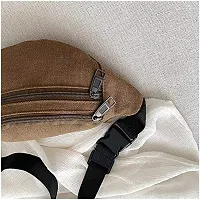 HOMMBAY Unisex Waist Pack Fashion Bag Casual Pack Phone Pouch Sports Belt Bag Women Bag for Belt Canvas Hip Bag Banana Bag (Khaki)-thumb3