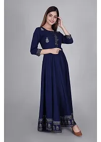 Blue Rayon Anarkali Ethnic Gowns For Women-thumb3