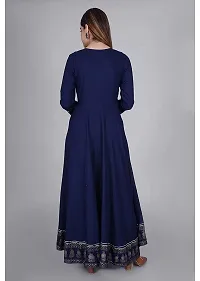 Blue Rayon Anarkali Ethnic Gowns For Women-thumb1