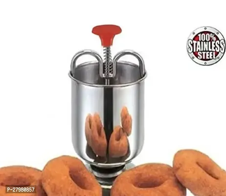 Stainless Steel Medu Vada Maker with Stand ( Pack of 1 )-thumb0