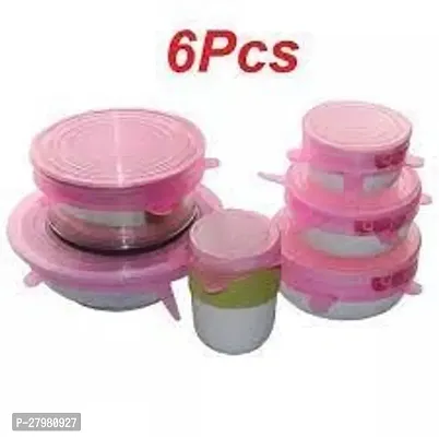 Silicone Stretch Lids Set of 6 Multi Size Reusable Silicone Lids Food and Bowl Covers-thumb0