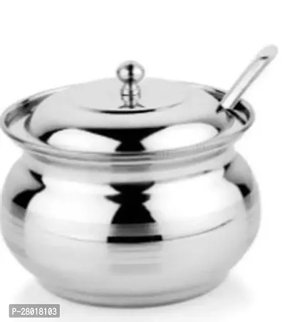 Qwid Steel Ghee Pot With Spo-thumb0