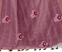 Fancy Soft Cotton Saree With Unstitched Blouse Piece (Maroon)-thumb4