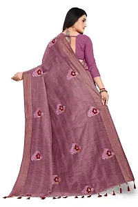 Fancy Soft Cotton Saree With Unstitched Blouse Piece (Maroon)-thumb2