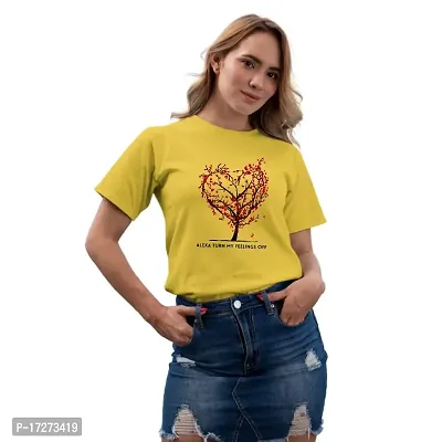 JAVA IMPRESSIONS Love t-Shirt | Graphic Printed T-Shirt | Half Sleeves T-Shirt | Round Neck T-Shirt | T-Shirt for Women-thumb0