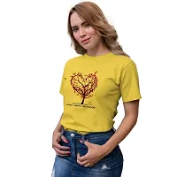 JAVA IMPRESSIONS Love t-Shirt | Graphic Printed T-Shirt | Half Sleeves T-Shirt | Round Neck T-Shirt | T-Shirt for Women-thumb3