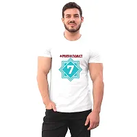 JAVA IMPRESSIONS White Number T-Shirt | Graphic Printed T-Shirt | Half Sleeves T-Shirt | Round Neck T-Shirt | White T-Shirt for Men-thumb2