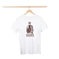 White T-Shirt | Graphic Printed T-Shirt | Half Sleeves T-Shirt | Round Neck T-Shirt | White T-Shirt for Men-thumb2