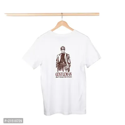 White T-Shirt | Graphic Printed T-Shirt | Half Sleeves T-Shirt | Round Neck T-Shirt | White T-Shirt for Men-thumb3