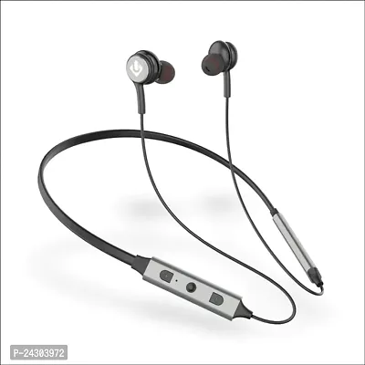 Stylish Grey In-Ear Wireless Bluetooth Neckband-thumb0