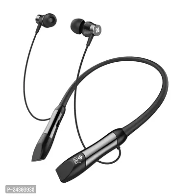 Stylish Black In-Ear Wireless Bluetooth Neckband-thumb0