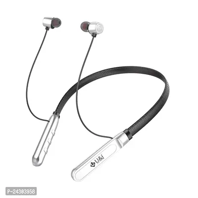 Stylish Silver In-Ear Wireless Bluetooth Neckband-thumb0