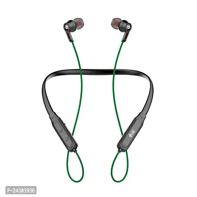 Stylish Green In-Ear Wireless Bluetooth Neckband-thumb0