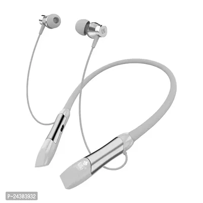 Stylish Grey In-Ear Wireless Bluetooth Neckband-thumb0