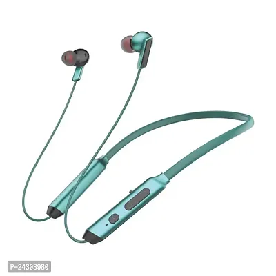 Stylish Green In-Ear Wireless Bluetooth Neckband-thumb0