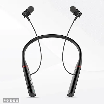 Stylish Black In-Ear Wireless Bluetooth Neckband-thumb0