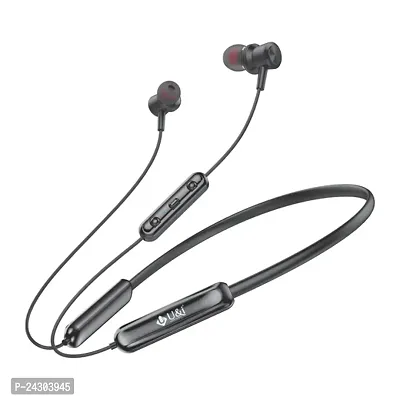Stylish Black In-Ear Wireless Bluetooth Neckband-thumb0
