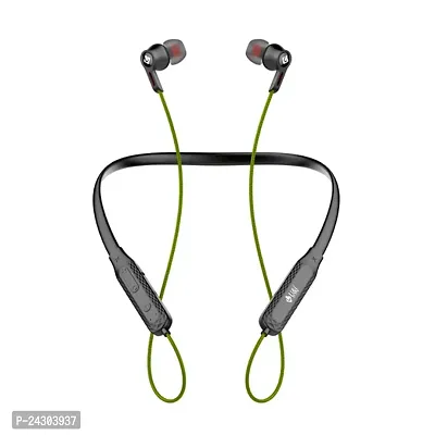 Stylish Green In-Ear Wireless Bluetooth Neckband-thumb0