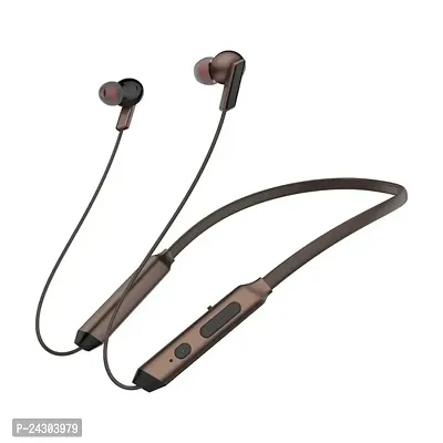 Stylish Brown In-Ear Wireless Bluetooth Neckband-thumb0