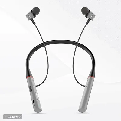 Stylish Silver In-Ear Wireless Bluetooth Neckband-thumb0