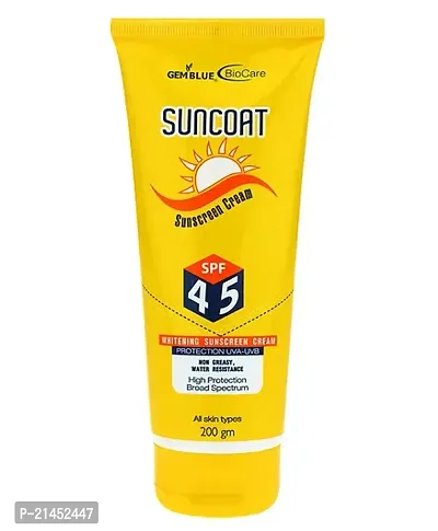 Gemblue Biocare Suncoat Sunscreen Cream SPF45 - 200 ml-thumb0