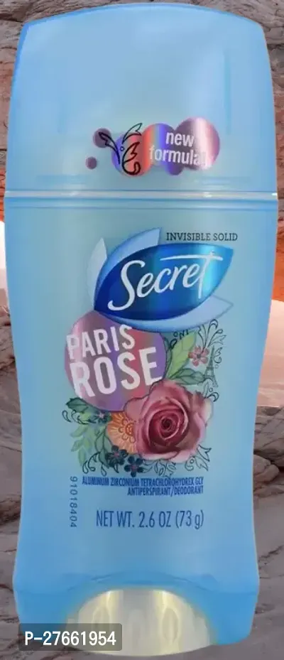 Secret Deodorant Stick, Paris Rose - 73g (2.6oz) Deodorant Stick - For Men  Women  (73 ml)