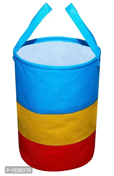 GULAFSHA INDUSTRIES Durable and Collapsible Laundry storage Bag with Handles Clothes  Toys Storage Foldable Laundry Bag for Dirty Clothes Pack of 1 Pc Multicolor (Multicolour)-thumb0