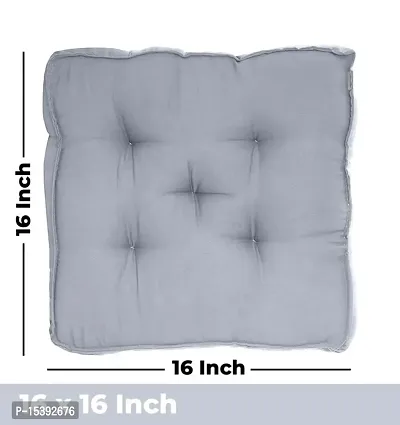 GULAFSHA INDUSTRIES Multipurpose Square Floor Pillow Tufted Cushion Thick Chair Pads, Chair Cushion, Back Support Cushion, Seat Cushion-thumb3