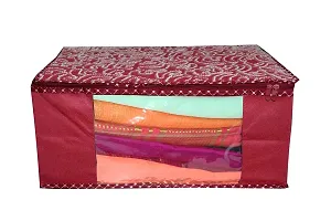 GULAFSHA INDUSTRIES Non Woven Floral Texture Saree Cover for women?s wardrobe organizer | Saree Organizer for Garment-thumb1