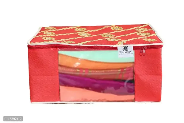 GULAFSHA INDUSTRIES Non-Woven Saree Cover, Cloth Organizer, Wardrobe Organiser With Tranasparent Window-thumb2