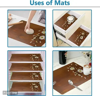 Designer Brown PVC Place Mats Set Of 6-thumb2