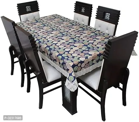 Designer Blue PVC Table Cloth-thumb5