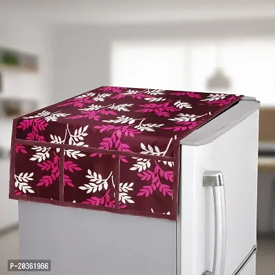 Stylish Polyester Printed Fridge Top Cover with Mats, Combo-thumb3