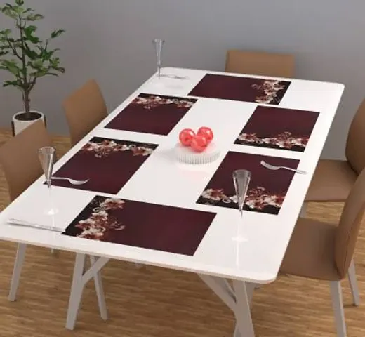 Stylish Fancy Rectangular Pack Of 6 Table Placemat vol 33