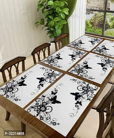 Designer White PVC Place Mats Set Of 6-thumb0