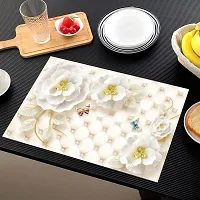 Designer White PVC Place Mats Set Of 6-thumb1