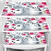 Stylish Polyester Printed Fridge Top Cover with Mats, Combo-thumb1