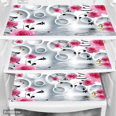 Stylish Polyester Printed Fridge Top Cover with Mats, Combo-thumb2