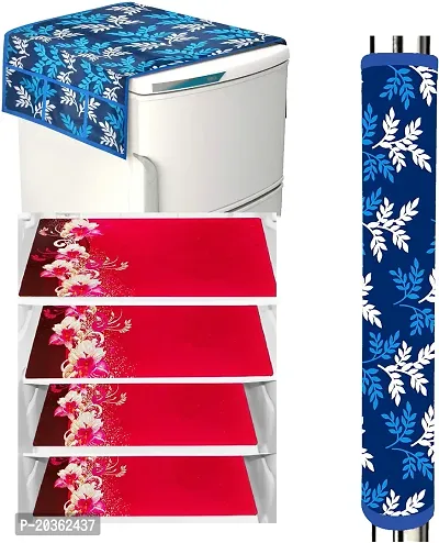 Combo of Exclusive Decorative Fridge Top Cover  Fridge Mat