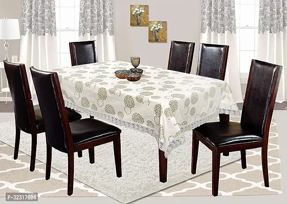 Designer White PVC Table Cloth-thumb3