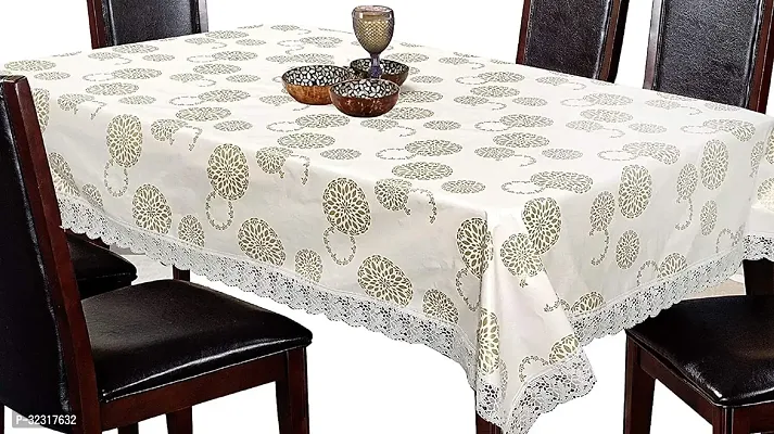 Designer White PVC Table Cloth-thumb2